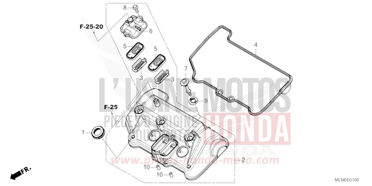 ZYLINDERKOPFDECKEL von Africa Twin DCT PEARL GLARE WHITE (NHB53H) von 2025